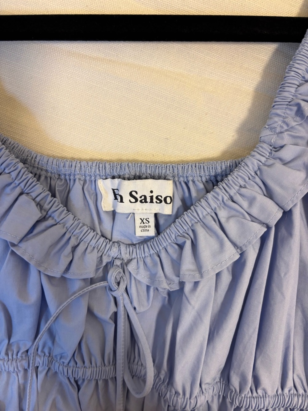 En Saison Light Blue Puff Sleeve Mini Dress - Picture 5 of 5